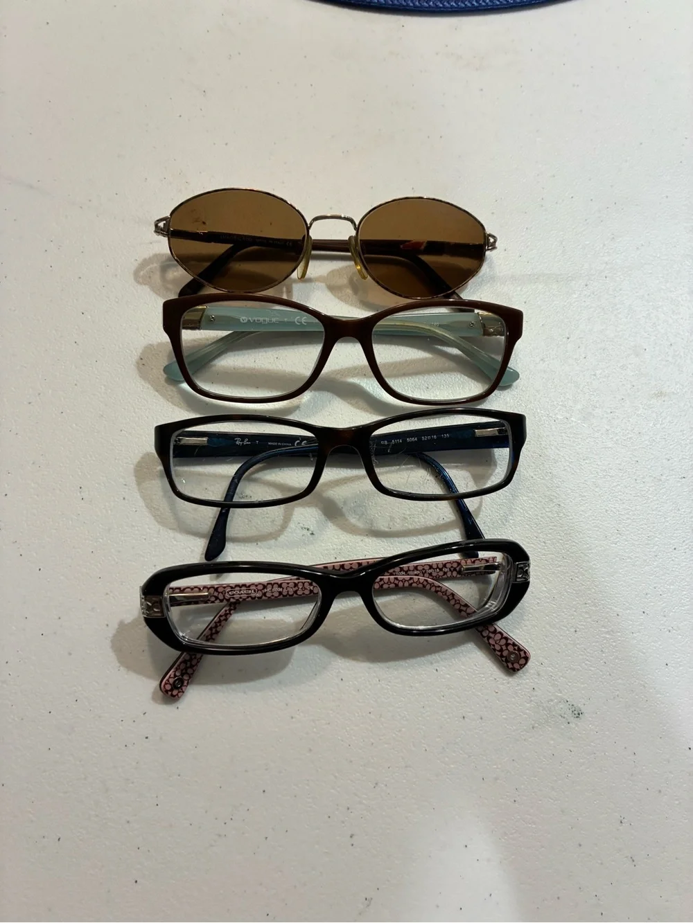Set of 4 Rectangular Prescription Glasses